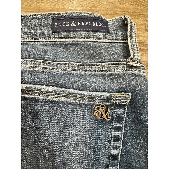 Rock & Republic Denim RX Fixx Skinny Jeans Womens Size 14 Stretch Blue Mid Rise - Picture 13 of 16
